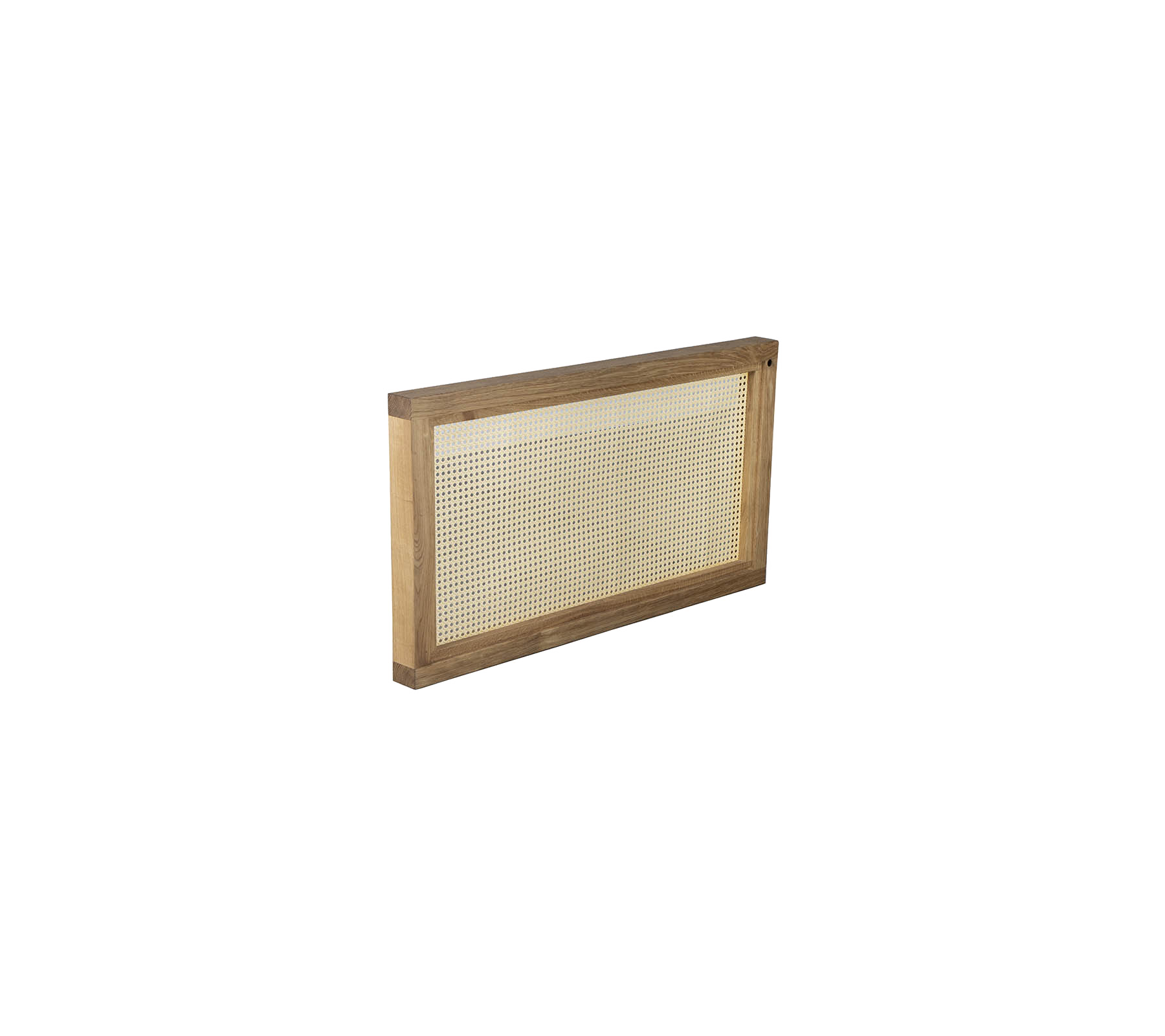 Cadre en bois avec un écran en maille, conçu pour des objectifs d'aération et de filtration, avec un design simple et fonctionnel.