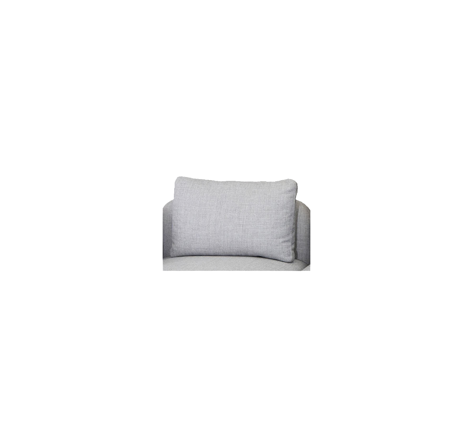 Coussin gris rectangulaire doux conçu pour le confort et le style, offrant une esthétique simple et moderne.