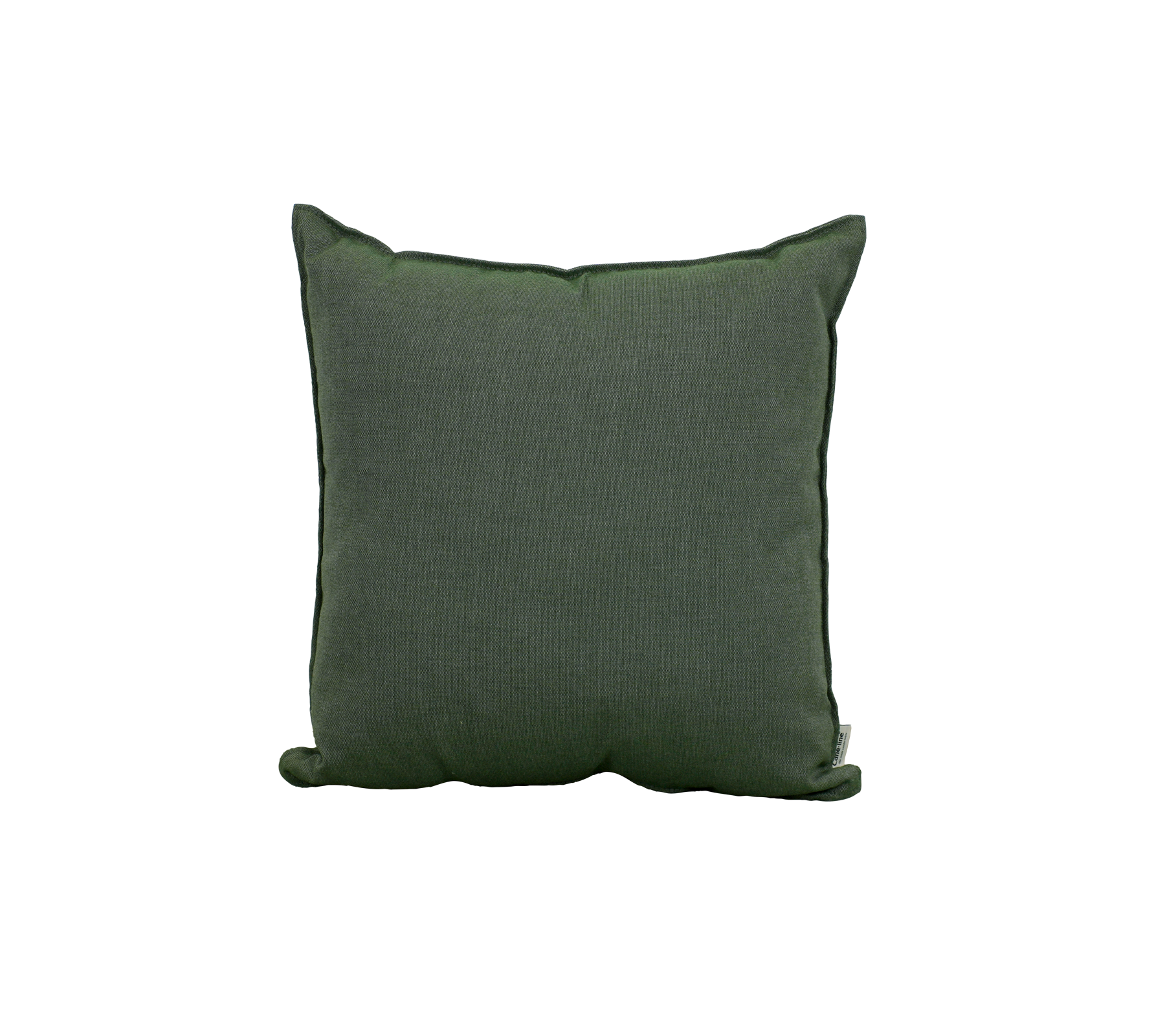 Coussin vert avec un design simple.