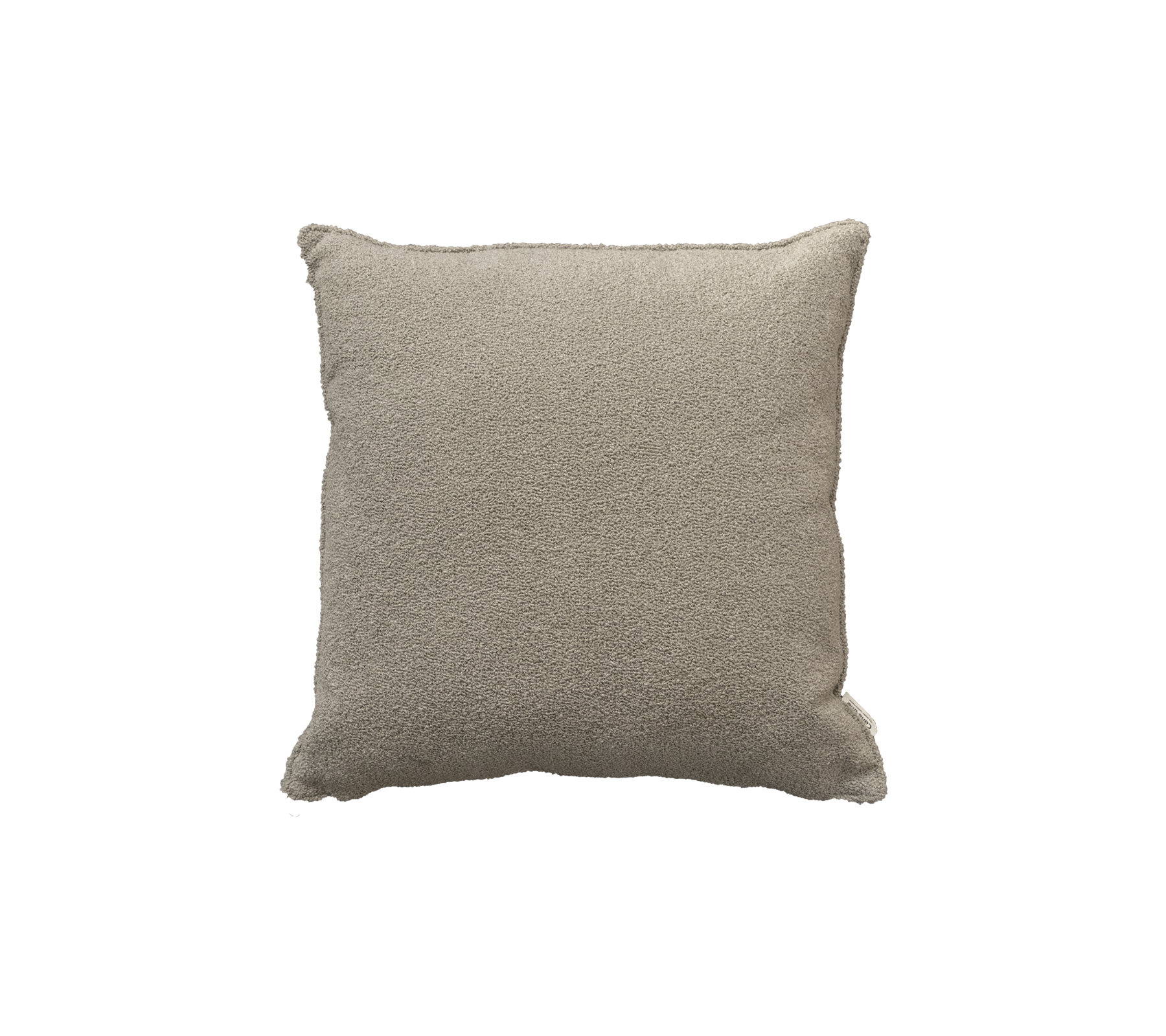 Coussin carré texturé dans une teinte beige neutre, conçu pour le confort et le style dans n'importe quel cadre.