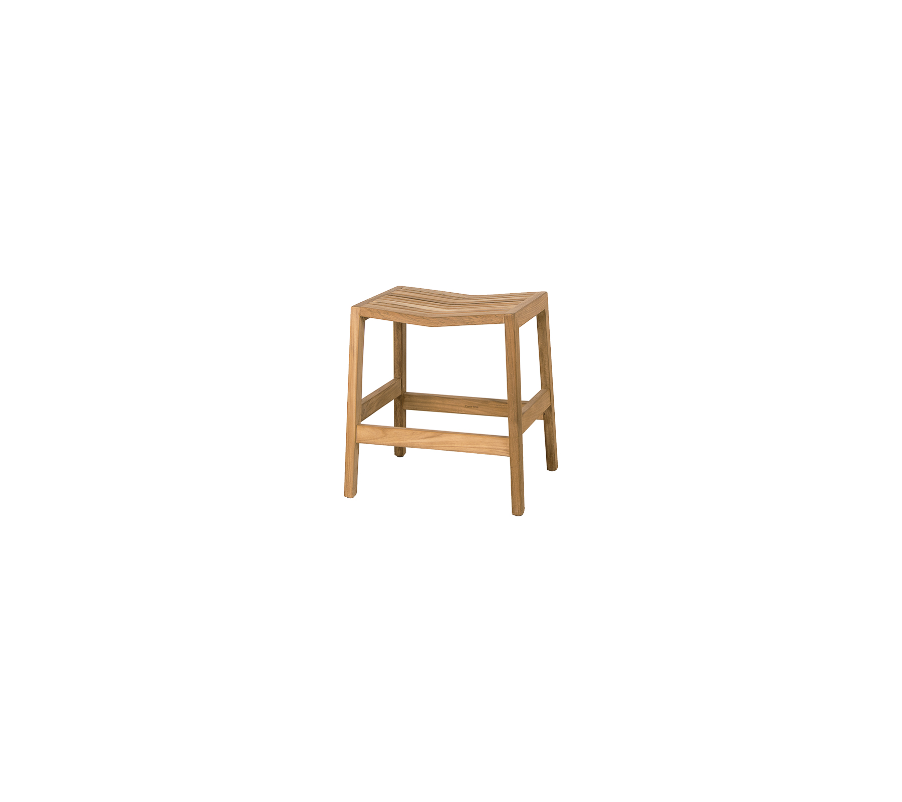 Tabouret en bois naturel au design simple, avec un siège plat et des pieds robustes, idéal pour diverses utilisations et espaces.