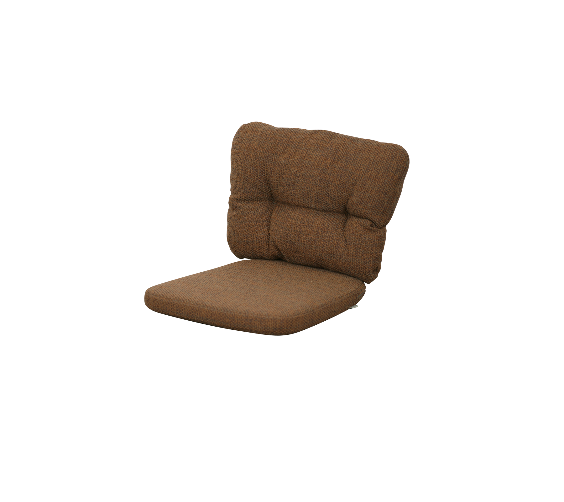 Siège-coussin marron confortable avec un dossier en peluche, conçu pour la détente et le soutien. Idéal pour les agencements de sièges décontractés.