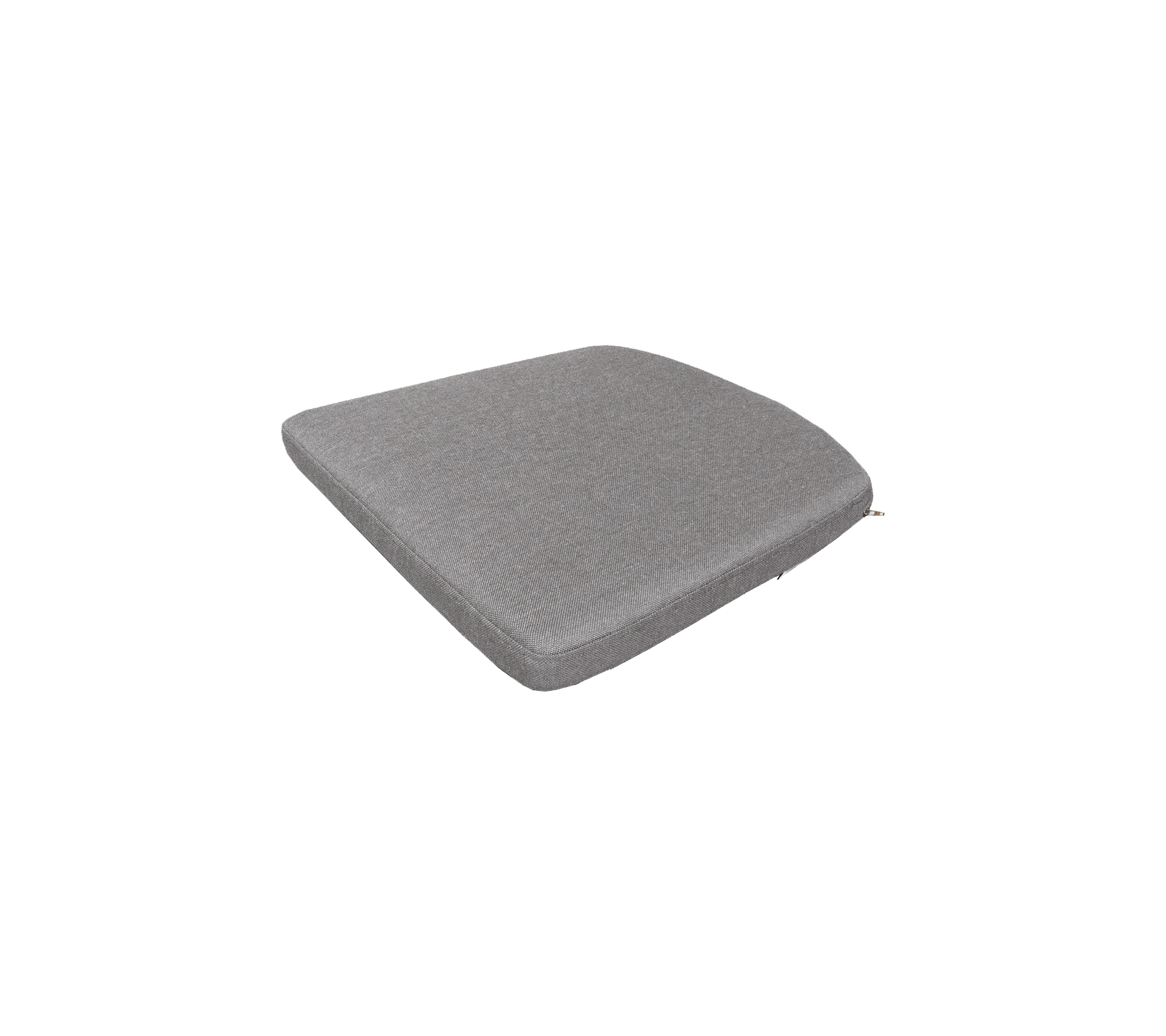 Coussin carré gris avec une surface lisse, conçu pour le confort et le soutien. Convient à divers agencements d'assise.