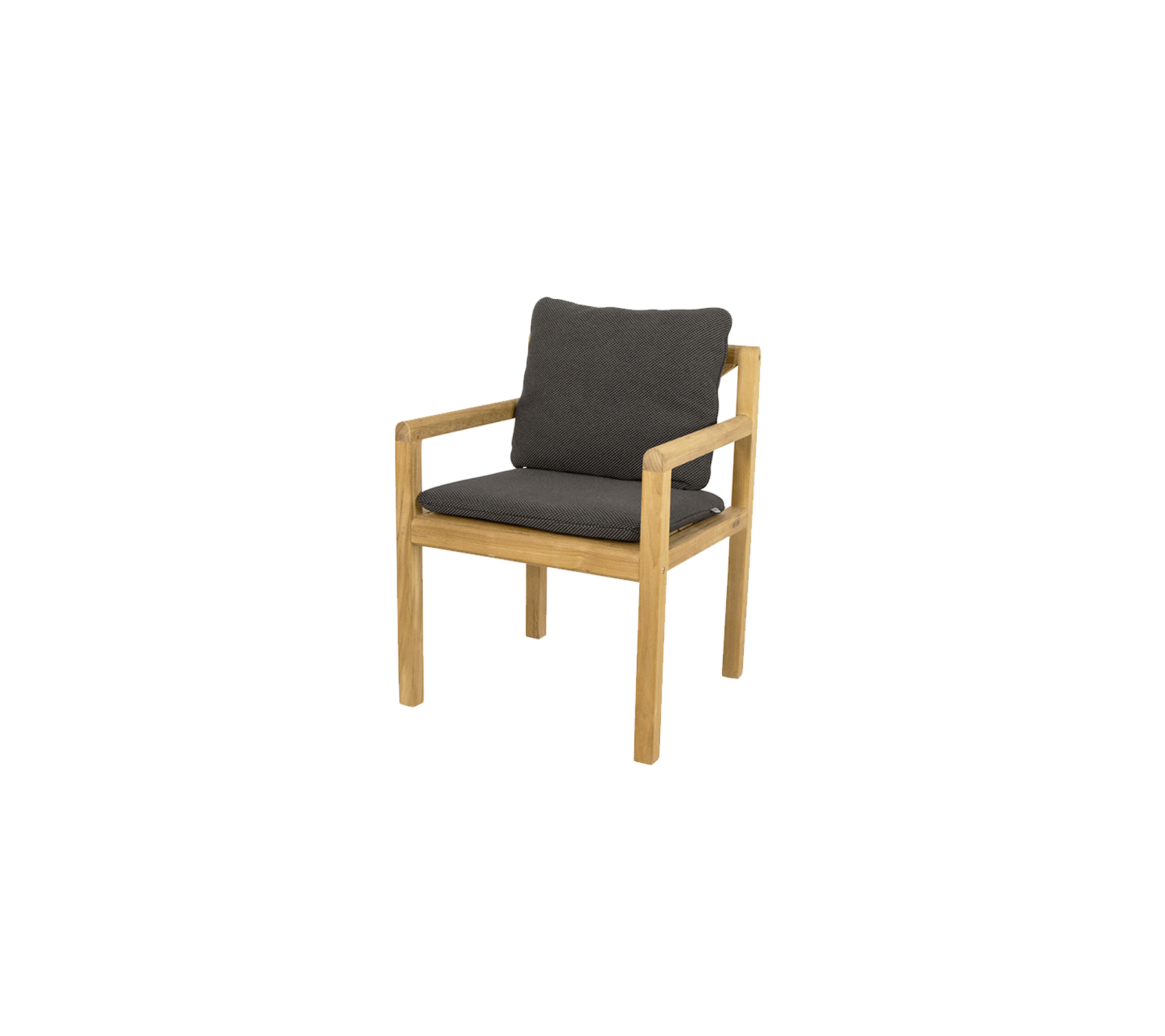 Chaise en bois avec une cadre de couleur claire et un siège rembourré sombre, conçue pour le confort et le style dans n'importe quel cadre.
