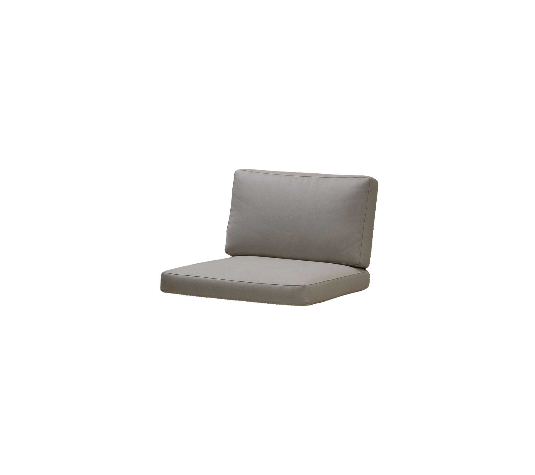 Coussin au design simple et moderne, avec un dossier et un siège épais dans une couleur neutre. Parfait pour le confort et le style.