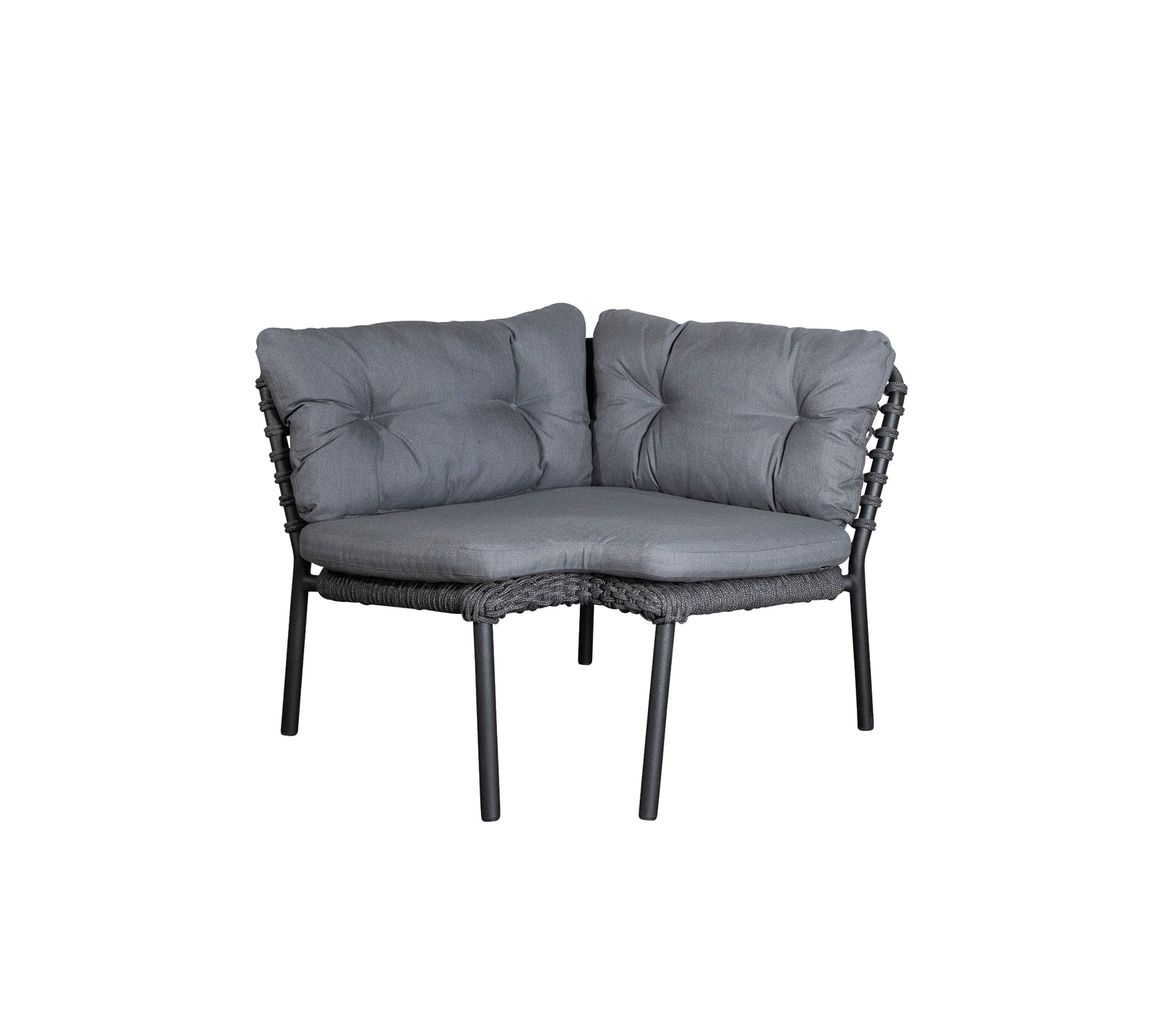 Canapé d'angle élégant avec un rembourrage moelleux et un cadre en osier solide, idéal pour améliorer le confort dans n'importe quel espace.