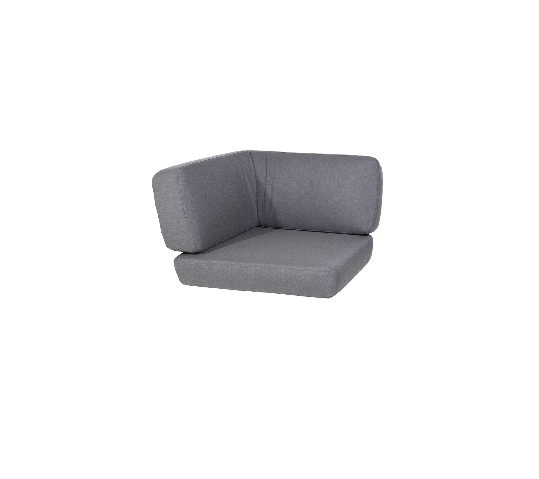 Un coussin de canapé d'angle gris moderne avec un design minimaliste, featuring un dossier confortable et un espace assis spacieux.