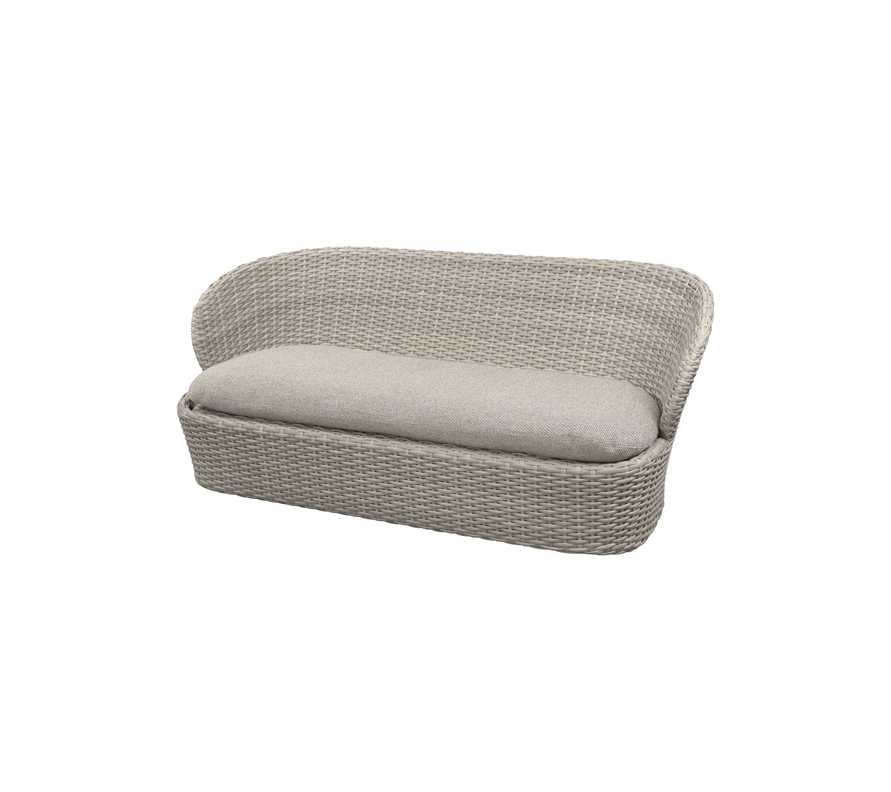 Canapé élégant deux places avec un design tissé et des coussins doux, parfait pour un siège confortable dans n'importe quel cadre.