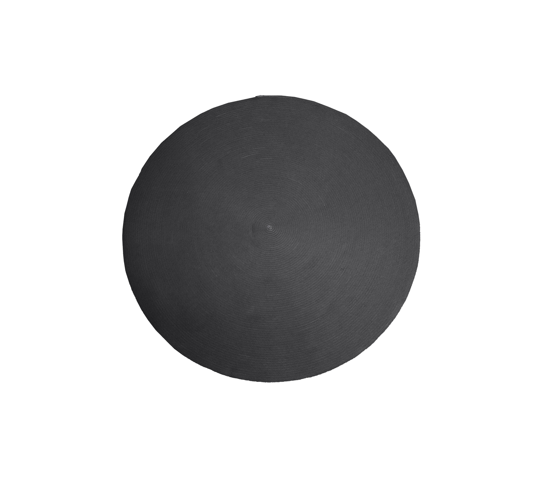 Tapis rond gris foncé élégant, adapté à une utilisation en extérieur