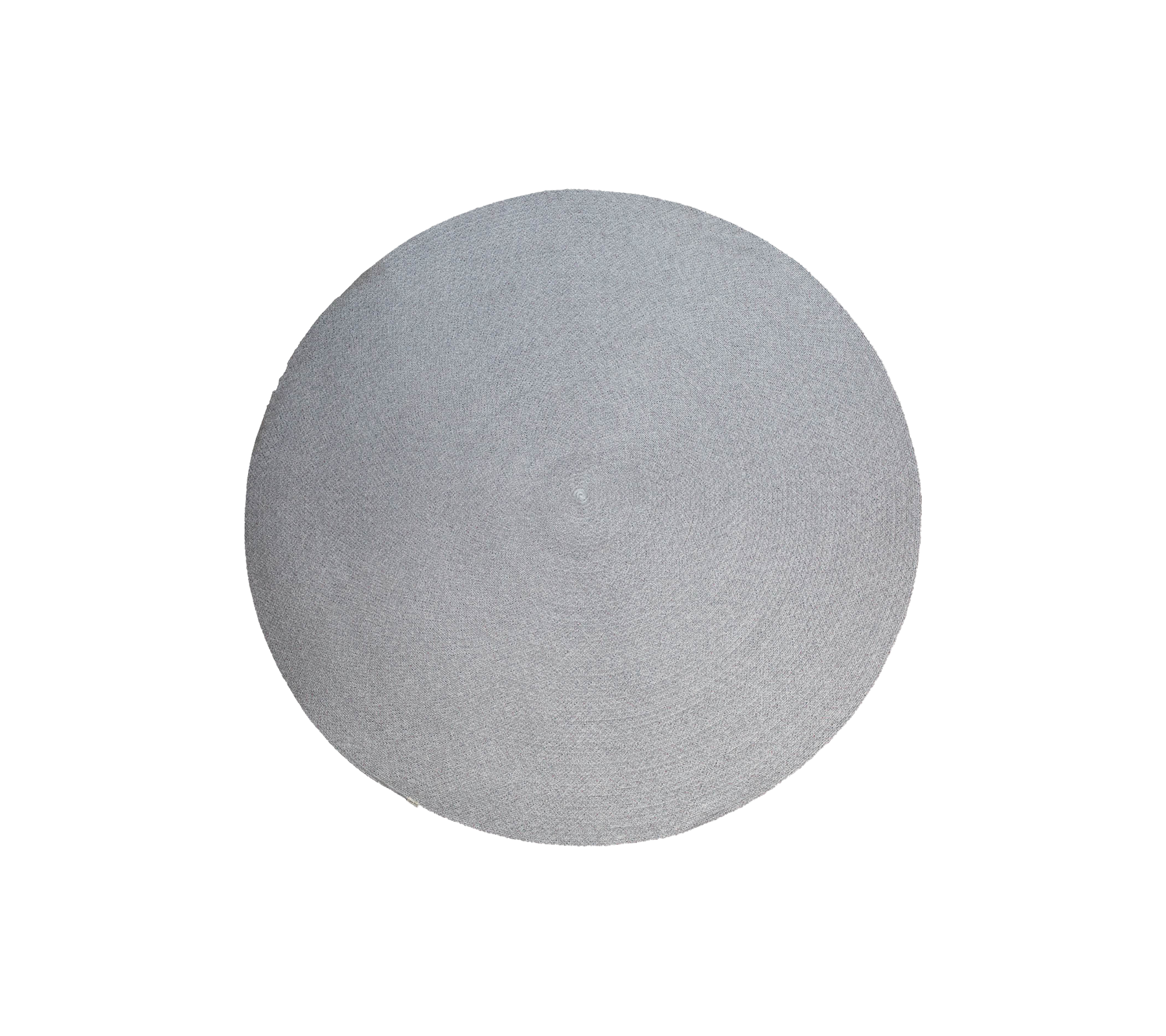 Tapis d'extérieur à pois, 200 cm de diamètre, multicolore avec un motif en spirale, fabriqué en Cane-line Soft Rope. Design simple et élégant avec tissage à plat.