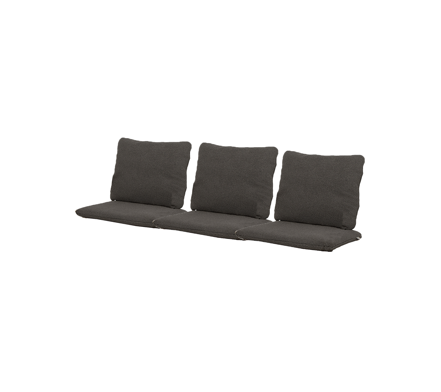 Coussin confortable pour trois personnes au design épuré, avec plusieurs coussins de soutien doux pour un confort et un style accrus.