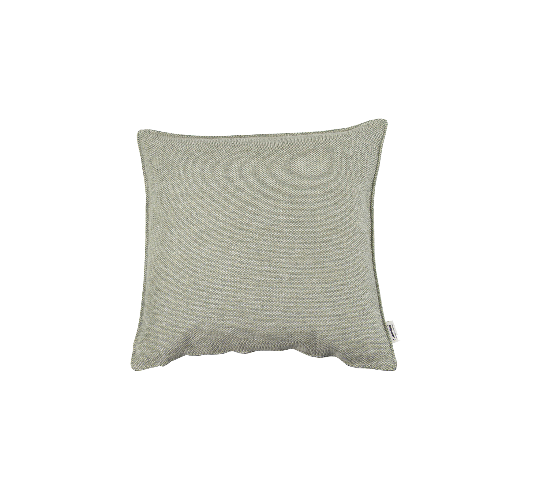 Coussin carré doux en tissu gris clair, parfait pour ajouter confort et style à n'importe quel espace.