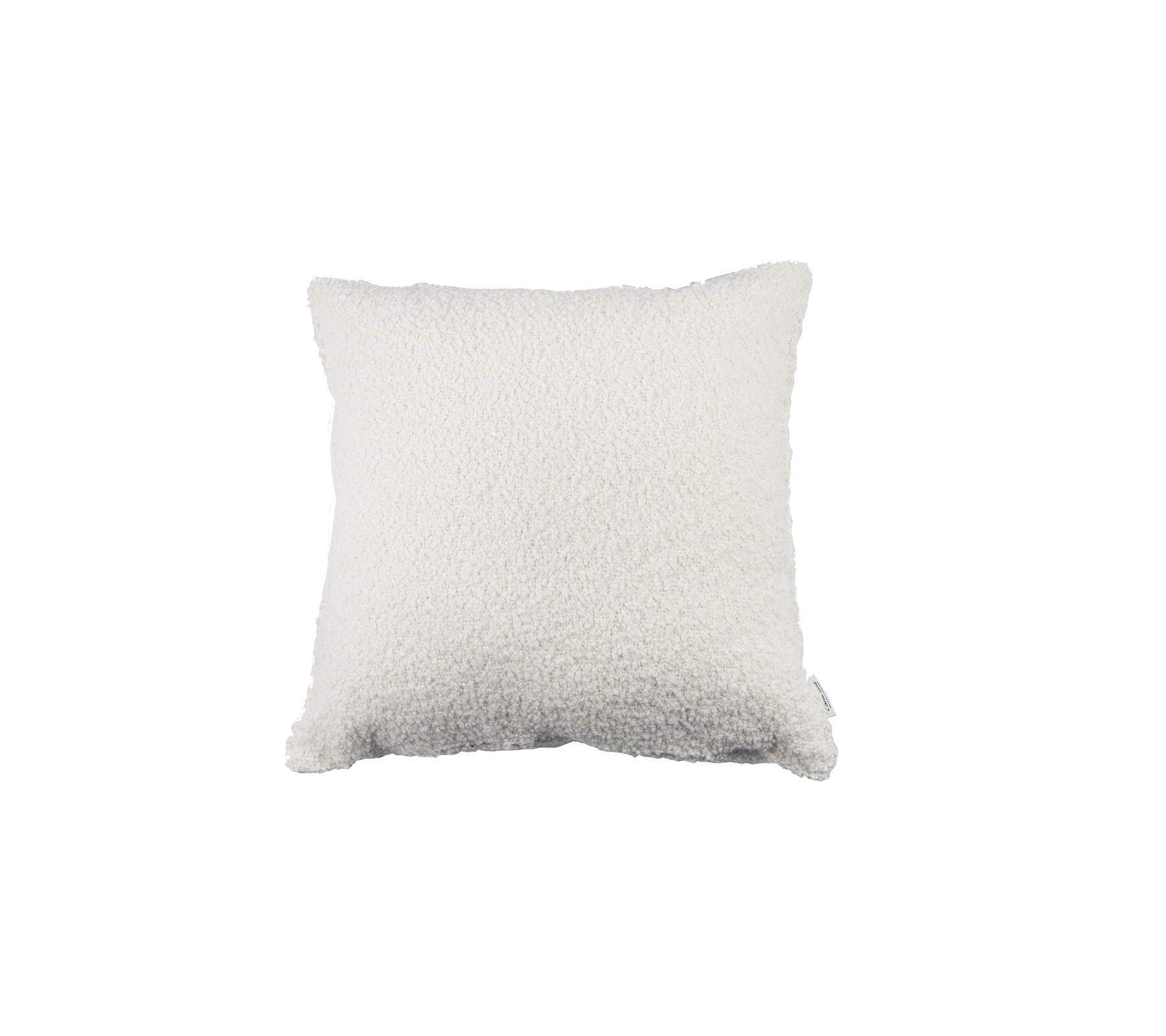 Coussin blanc doux et moelleux avec une surface texturée, idéal pour ajouter confort et style à n'importe quel espace.