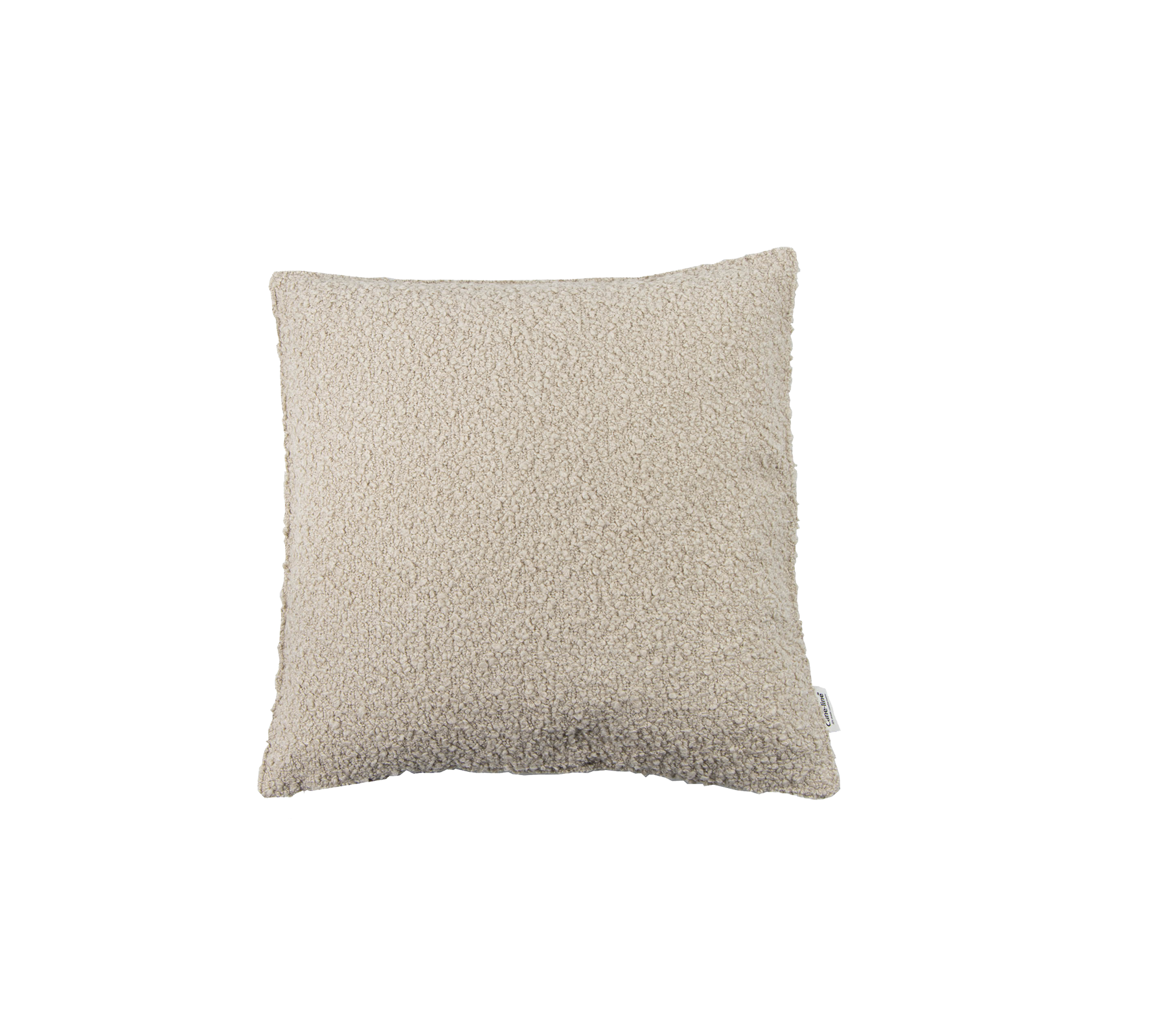 Coussin carré dans une douce texture beige, parfait pour ajouter confort et style à tout espace de座.