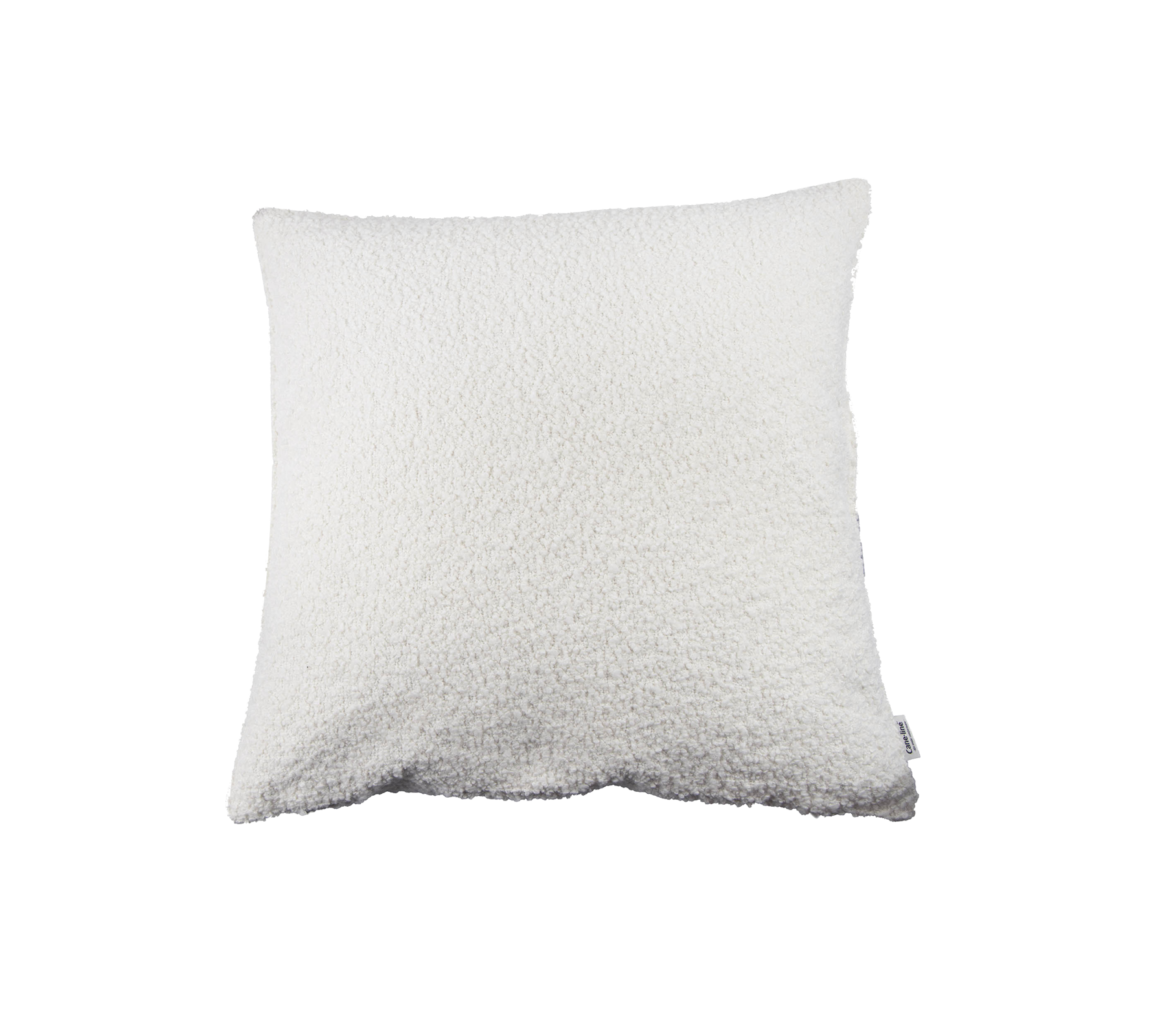 Coussin blanc doux et moelleux avec une surface texturée, parfait pour ajouter confort et style à n'importe quel espace.